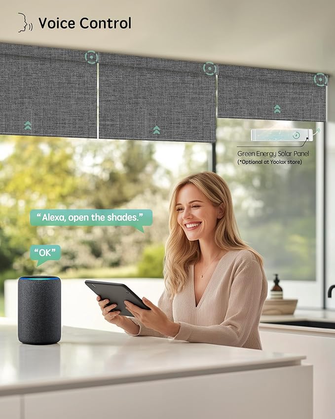 Yoolax Motorized Blinds with Remote, Smart Blinds