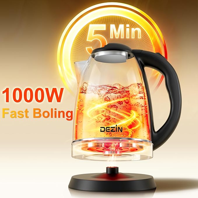 DEZIN Electric Kettle Upgraded, BPA Free 2L Stainless Steel Tea Kettle