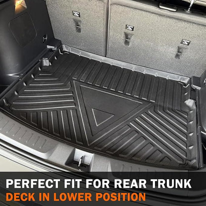 KUST Trunk Cargo Mat for 2021-2025 2026 Chevy Trailblazer Accessories, All Weather Cargo Liner TPE Rubber Raised Edge (Only for Cargo Deck in Lower Position)