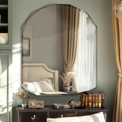Suidia Bathroom Mirror, Frameless Bathroom Mirror
