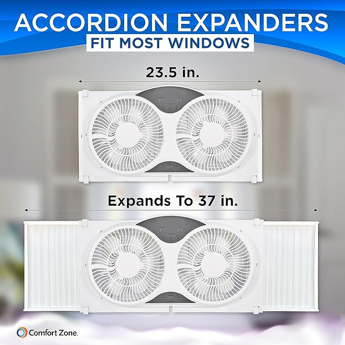 Comfort Zone 9-Inch Window Fan