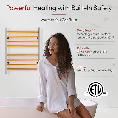 WarmlyYours Heated Towel Rack for Bathroom