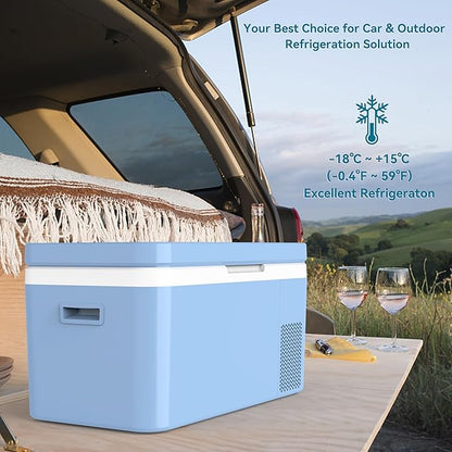 Dual Zone Car Fridge Portable 12 Volt Refrigerator 25 Quart 12V Freezer