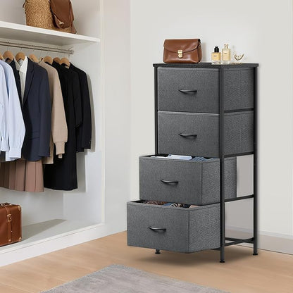 4 Fabric Drawer Dresser for Bedroom, Chest of Drawers