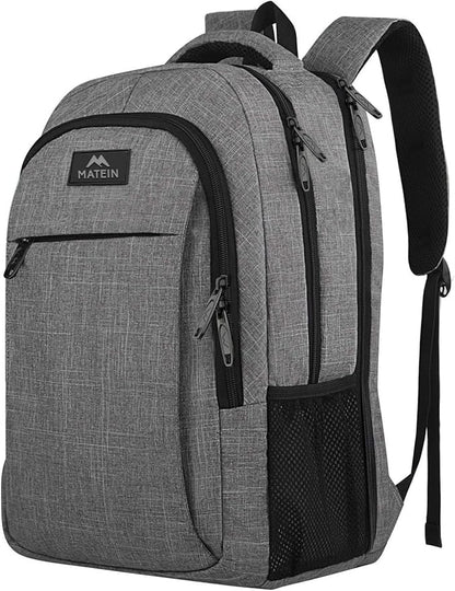 MATEIN Extra Large 18.4 Inch Laptop Backpack, Travel Computer Backpack TSA Friendly, Anti Theft College Backpack Flight Approved Business Work Big Bag for Women Men, Grey
