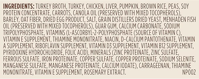 Nutrish Rachael Ray Wet Dog Food Chunks in Gravy Real Turkey, Brown Rice, Peas & Carrots Recipe, 13 oz. Can