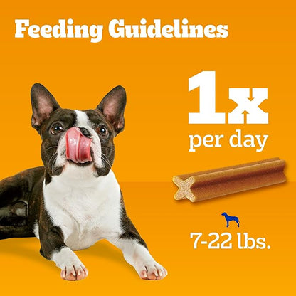 Pedigree Dentastix Small and Toy Breed Dog Treats, Original with Real Chicken, 14 oz. Bag (58 Treats)