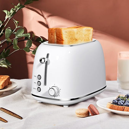 Roter Mond 2 Slice Toaster Retro Stainless Steel