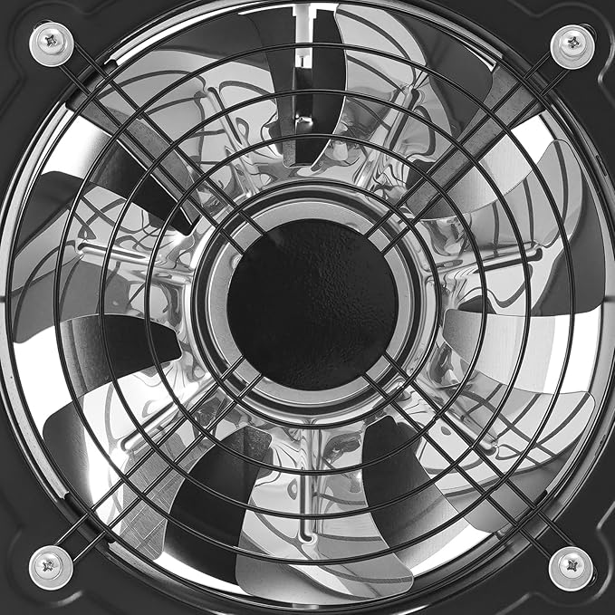 XUFOPLY 9.84 Inch Exhaust Fan, 110V 100W Wall Mounted Vent Fans 2600RPM Kitchen