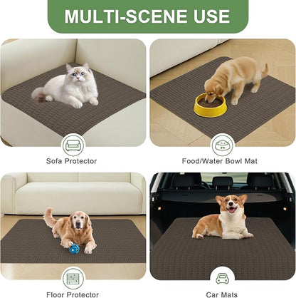 Washable Pee Pads for Dogs Puppy Pad, Coffee 40”x60” 1 Pack | High Absorbent Dog Pee Pad Leak Proof Cat Rugs, Reusable Non Slip Pet Mat, Wee Wee Pads for Training, Crate and Floor
