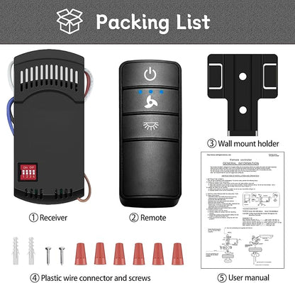 Universal Ceiling Fan Remote Control Kit, Hampton Bay Fan Remote Kit Replacement