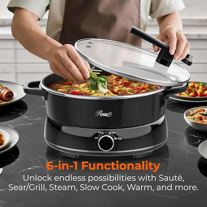 Rosewill 12.7 QT Electric Hot Pot Slow Cooker