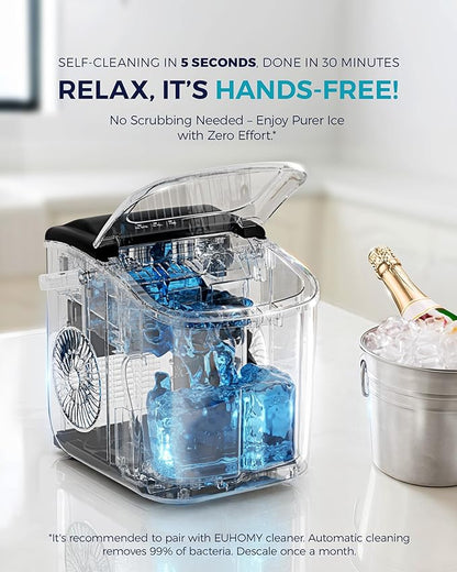 EUHOMY Countertop Ice Maker Machine