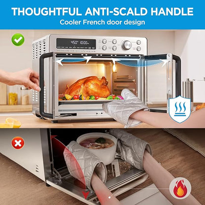 Midea Flexify French Door Toaster Oven Air Fryer Combo, 26.4 QT, Extra Large
