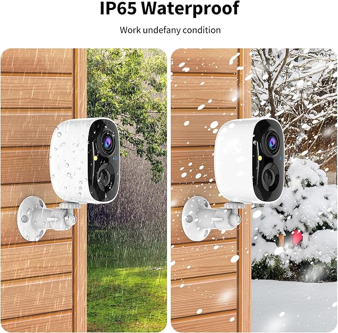Wireless Security Cameras Outdoor/Indoor, 2K UHD WiFi Smart Security Camera