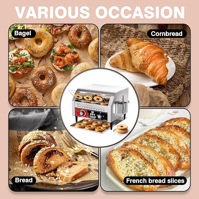 PYY Commercial Conveyor Toaster 450 Slices/Hour