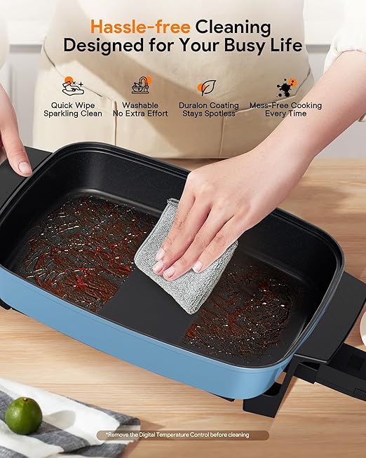 Nuwave Medley XL Digital Electric Skillet, Family Size Griddle w/Glass Lid