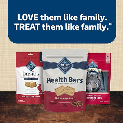 Blue Buffalo Health Bars Crunchy Dog Biscuits, Oven-Baked With Natural Ingredients, Beef, 16-oz Bag