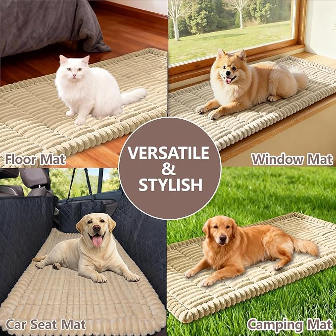 Couch Cover for Dogs Washable,Non Slip Fuzzy Durable Pet Friendly Cozy | Soft Slipcovers for 3 Cushion Sofa Cover,Plush Thick Protector Fits Mat Bed Leather & Fabric Couches (Light Grey,27.6"x59")