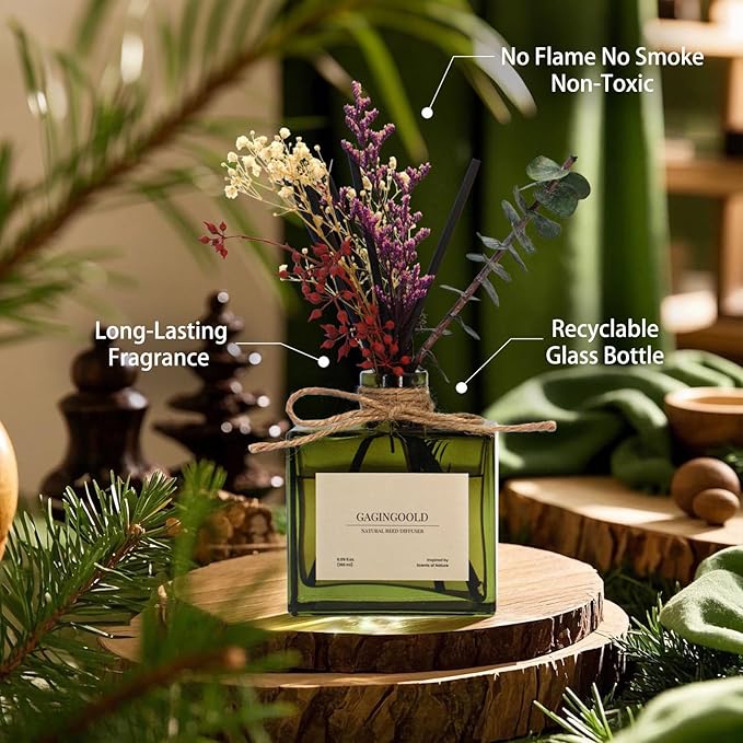 Reed Diffuser, 6.09 oz Earthy Sandalwood Scent Diffuser