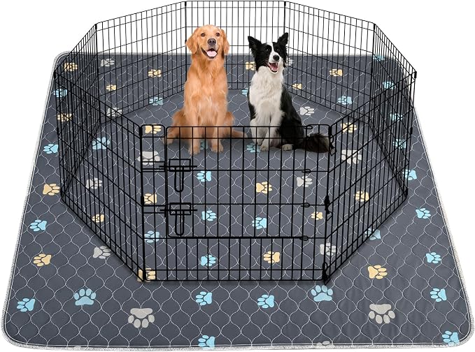 Aitmexcn Washable Pee Pads for Dogs, 36"x36", 2 Pack Large Reusable Puppy Training Pads, Heavy Absorbency, Leak-Resistant Non-Slip Dog Mats for Whelping, Playpens, Crates and Senior Dogs
