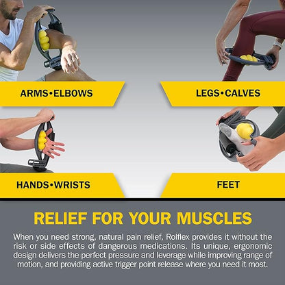 Rolflex Arm & Leg Massager Roller – Muscle Roller to Address Golfer’s Elbow