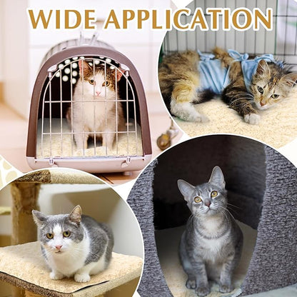 4 Pack Self Warming Cat Pads Self Heating Cat Mat Washable Homeless Dogs Thermal Pads Kennel Pad Reflects Body Heat Warm Crate Bed Mat for Indoor Outdoor Pet(Camel,16 x 20 Inch)