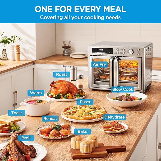 Midea Flexify French Door Toaster Oven Air Fryer Combo, 26.4 QT, Extra Large