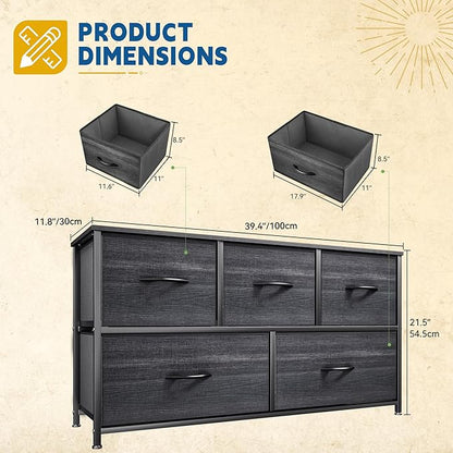 DWVO Dresser with 5 Drawers