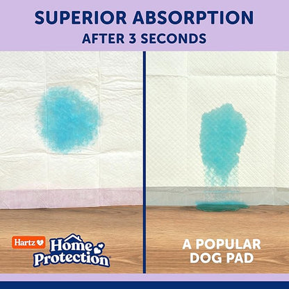 Hartz Home Protection Super Absorbent Odor Eliminating Lavender Scented No Leaks Dog Pads, 100 Count