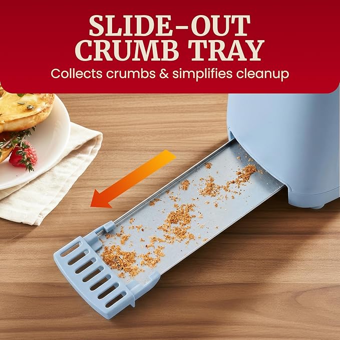 Elite Gourmet ECT2517OX SLIMTOAST™ 2-Slice, Long Slot Toaster, Cool-touch Body