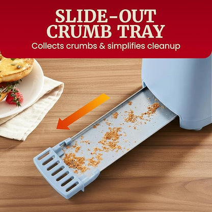 Elite Gourmet ECT2517OX SLIMTOAST™ 2-Slice, Long Slot Toaster, Cool-touch Body