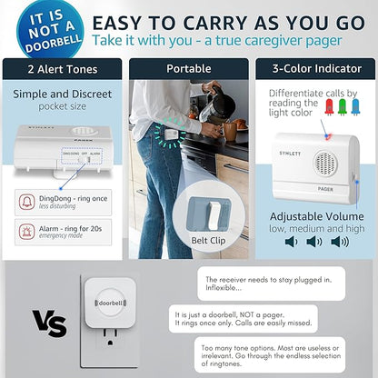 Caregiver Pager Wireless Call Buttons