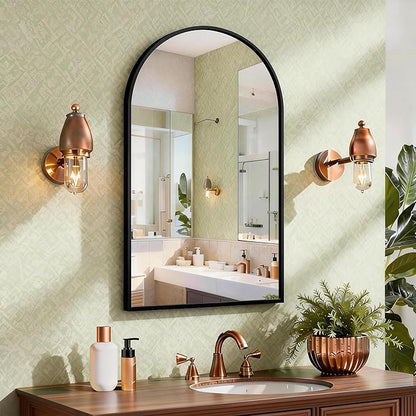 CIRCUMI Arched Wall Mirror, Metal Frame, Large Size