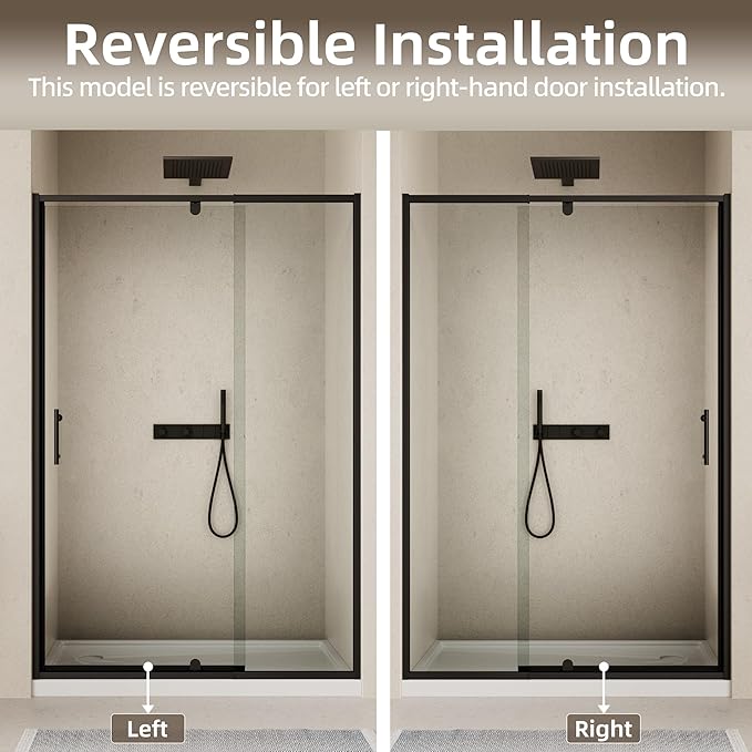 56-60" W x 71" H Pivot Swing Glass Shower Door, Pivot Frame Shower Door