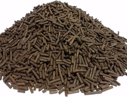 Aquatic Foods Inc. 4-Type Multi-Worm, California Blackworms, Tubifex Worms, Earthworms, Bloodworms 3/64" x 1/4" Sinking Micro Sticks for Cichlids, Discus, All Tropical Fish - 1/2-lb