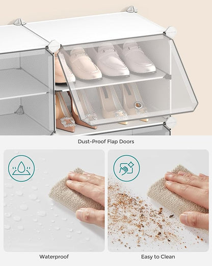 SONGMICS Shoe Rack Organizer, 4-Tier Shoe Storage Cabinet