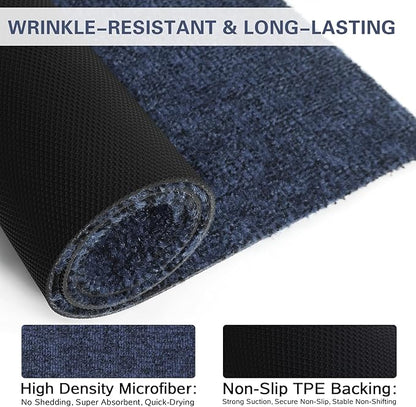 Front Door Mat Indoor Outdoor Entrance,30" x 17" Ultra Thin Low Profile Entry Rugs, Absorbent Door Mats and Muddy Doormats for Any Door, Entryway,Kitchen,Patio,Home