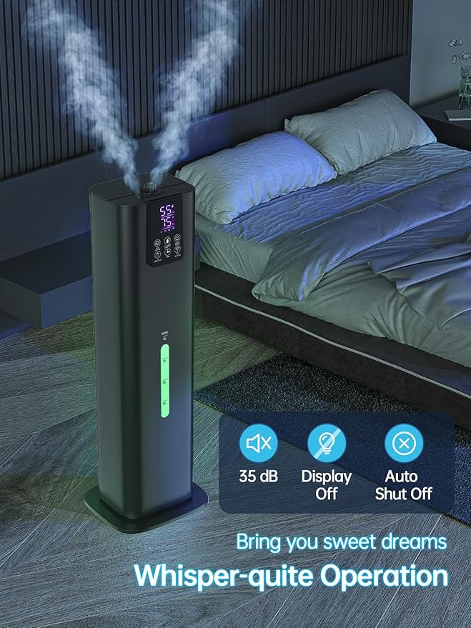8L Smart Humidifiers for Bedroom Large Room, 2.1Gal Cool Mist Top Fill Diffuser