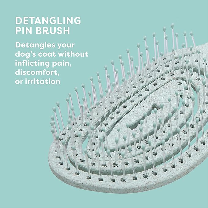 BioSilk for Pets Eco Friendly Detangling Pin Brush for Dogs, Gentle Dog Grooming Brush Designed to Help Remove Knots and Tangles and Support Healthy Coats for All Dogs | Gentle grooming brush removes knots and tangles, supports healthy coats for all do...