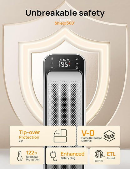 DREO Space Heater Indoor, 3 Modes, Overheating & Tip-Over Protection, Electric