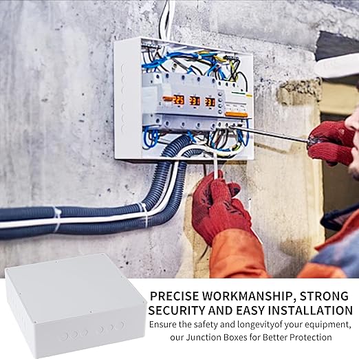 12" x 12" x 4" PVC Plastic Junction Box