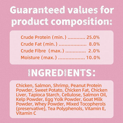 Just Try 16 OZ Shrimp Cat Treats - Grain Free, Crunchy Cat Snacks with Real Shrimp & Krill Oil for Cats, Omega-3 for Skin & Coat, Training Treats