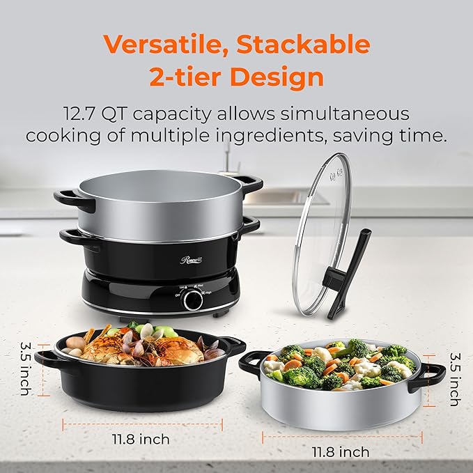 Rosewill 12.7 QT Electric Hot Pot Slow Cooker