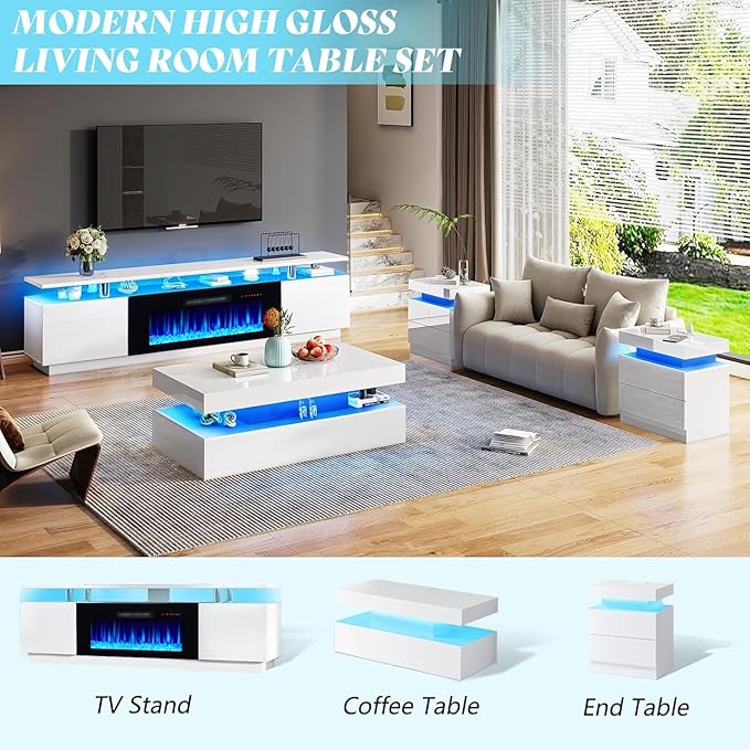 AMERLIFE Fireplace TV Stand