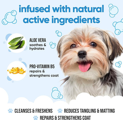 Bubblegum Dog Shampoo by Buddycare | Deep Cleansing Shampoo for Dogs | Bubblegum Scented | with Aloe Vera and Pro Vitamin B5 (50.72oz)