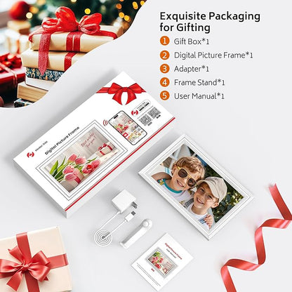 Frameo 10.1" Digital Picture Frame, Smart WiFi Digital Photo Frame