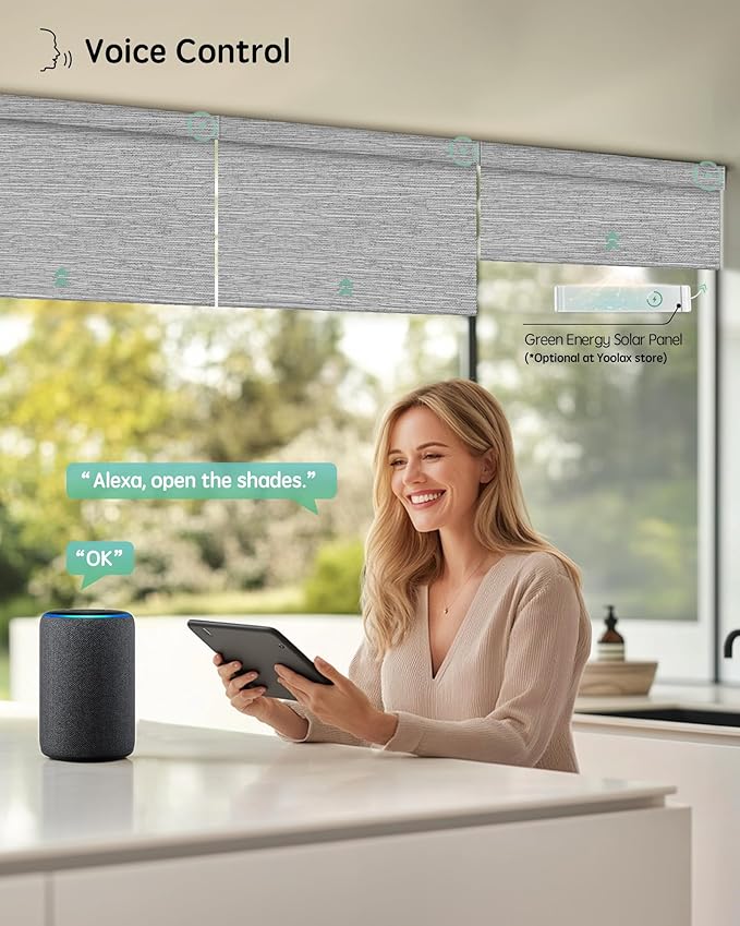 Yoolax Motorized Blinds with Remote, Smart Blinds