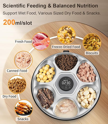 Casfuy Automatic Cat Feeder Cordless