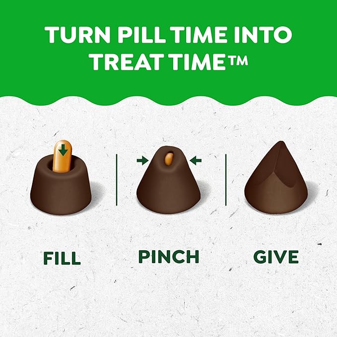 Greenies Pill Pockets for Dogs Large Size, Soft Dog Treats, Hickory Smoke Flavor, 15.8 oz. Pouch (60 Treats)